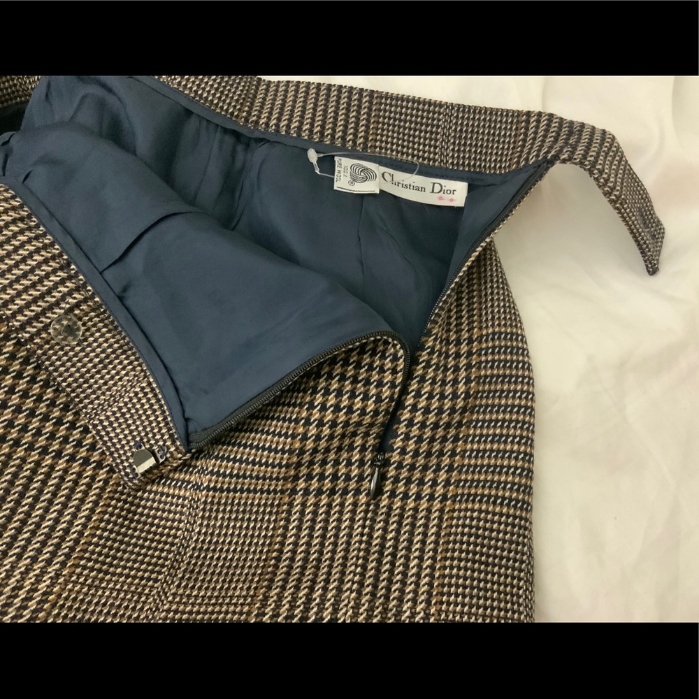 Christian Dior Virgin Wool Vintage A-Line Skirt